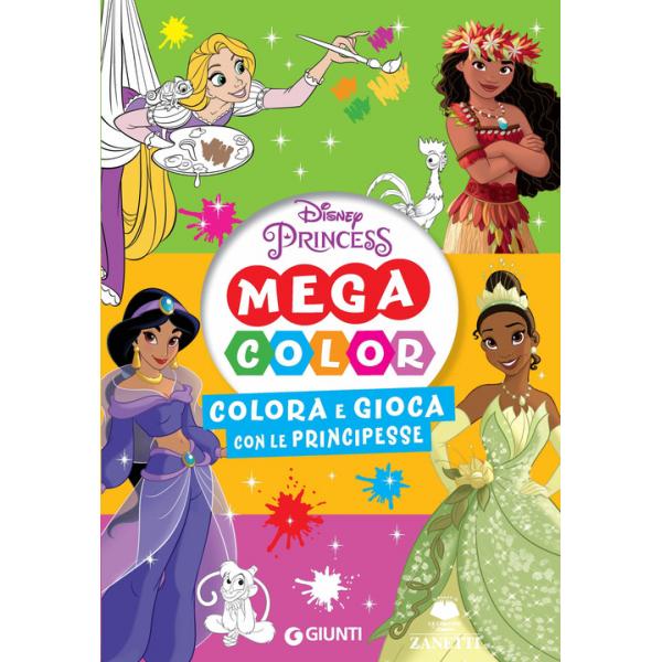 Colora e gioca con le principesse. Mega color. Disney princess. Ediz.  illustrata - 9788852242809 in Libri da colorare e dipingere
