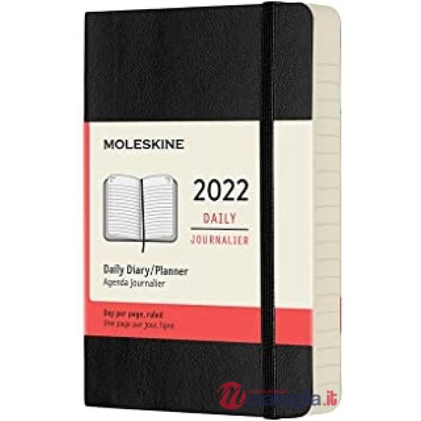 12 months, daily. Pocket, soft cover, black