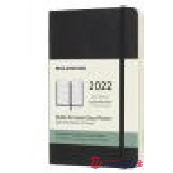 12 months, weekly horizontal. Pocket, soft cover, black