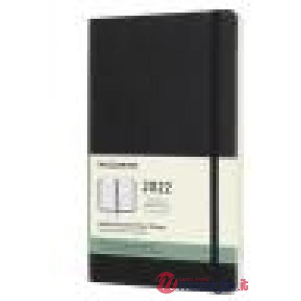 12 months, weekly horizontal. Large, soft cover, black