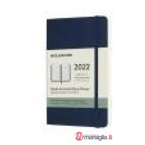 12 months, weekly horizontal. Pocket, soft cover, sapphire blue