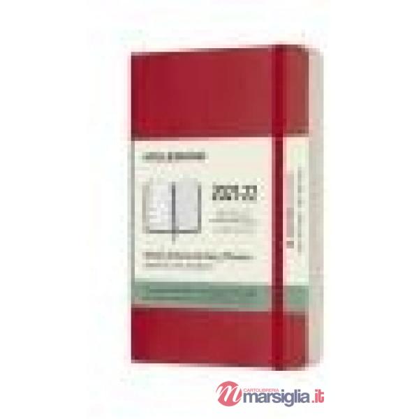 18 months, weekly notebook. Pocket, soft cover, scarlet red
