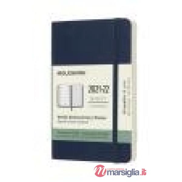 18 months, weekly notebook. Pocket, soft cover. sapphire blue