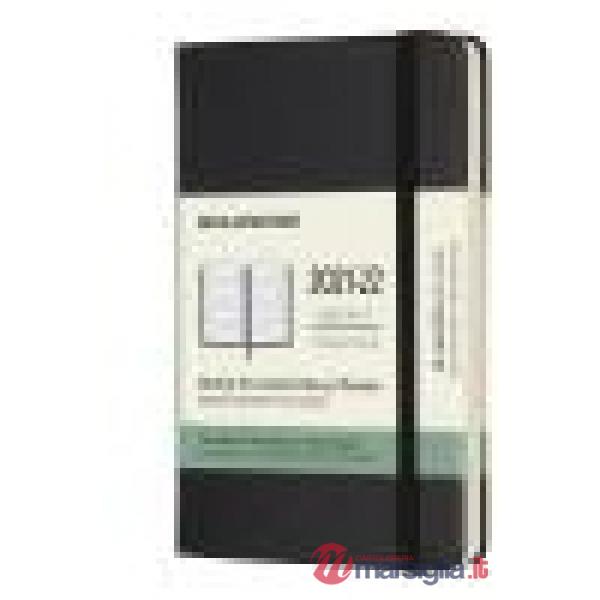 18 months, weekly horizontal. Pocket, hard cover, black