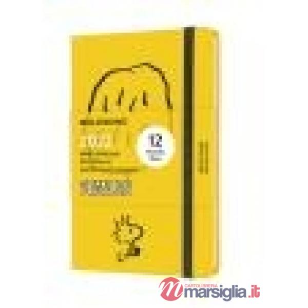 12 months, weekly notebook, Peanuts. Pocket, yellow