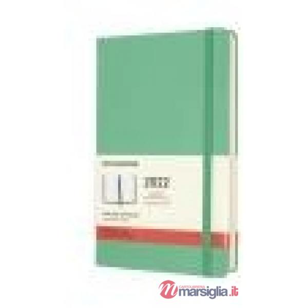12 months, daily. Large, hard cover, ice green