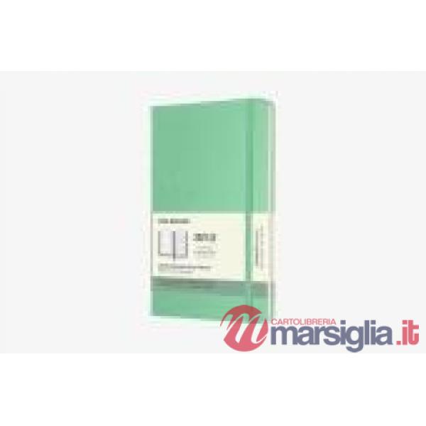 18 months, weekly notebook. Large, hard cover, ice green
