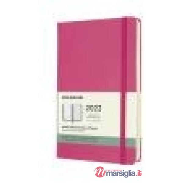 12 months, weekly notebook. Large, hard cover, bougainvillea pink