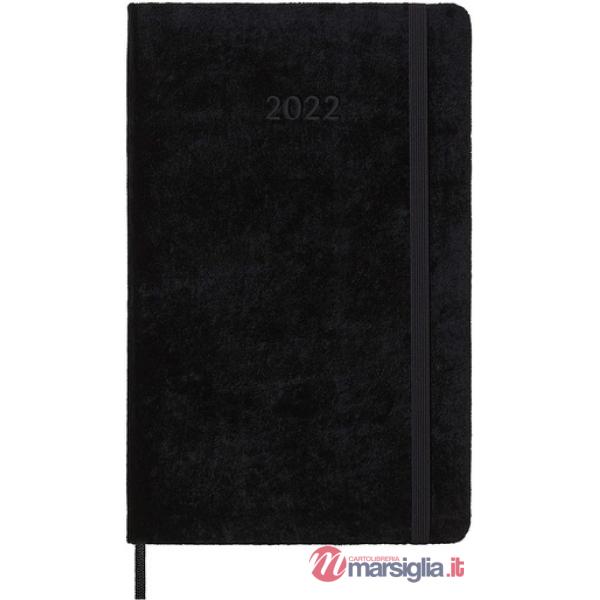 12 months velvet weekly notebook. Large, black box
