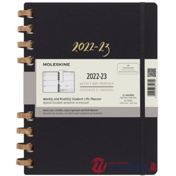 18 months, spiral academic planner. Extra-large, remake midnight
