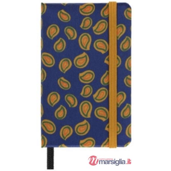 Professional notebook. Extra-small, plain, silk blue, hard cover