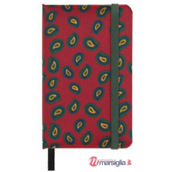Professional notebook. Extra-small, plain, silk bordeaux, hard cover