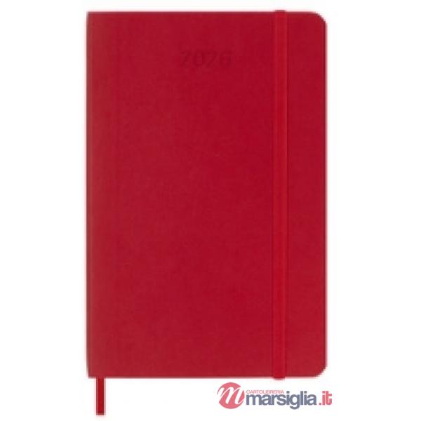 12 months, daily. Pocket, soft cover, scarlet red