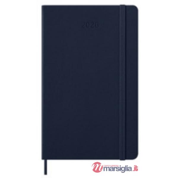 12 months, weekly notebook. Large, hard cover, sapphire blue