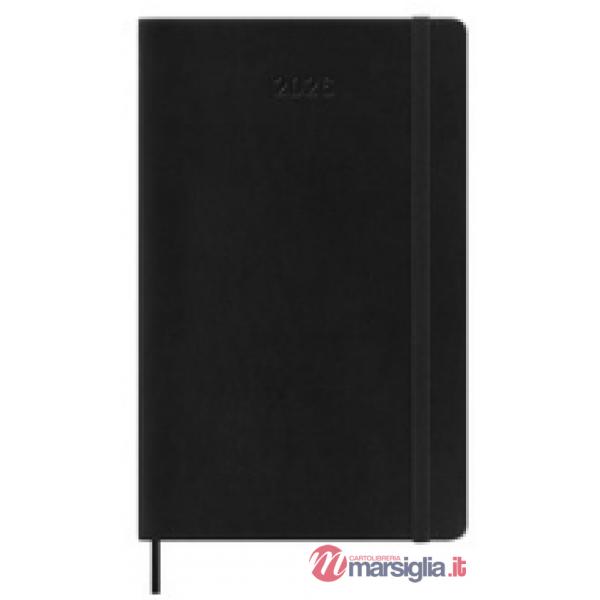 12 months, weekly notebook. Pocket black soft de