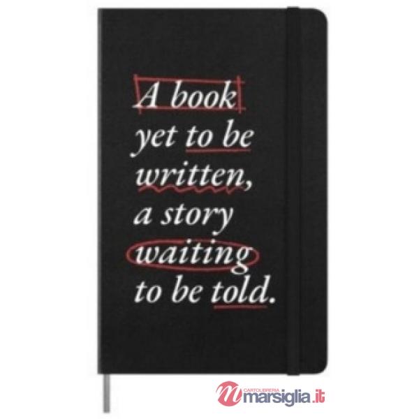 Notebook. Large, ruled, hard cover black