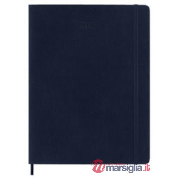 12 months, weekly notebook. Extra-large, soft cover, sapphire cover