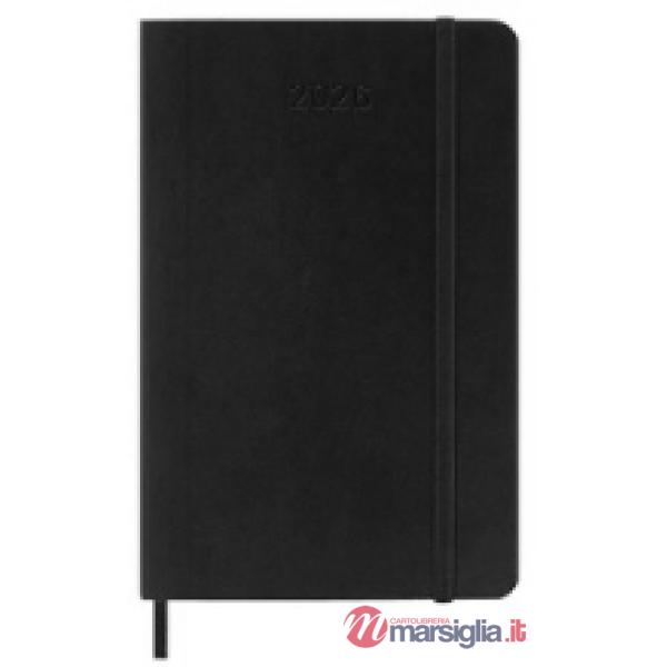 12 months, daily. Pocket, soft cover, black