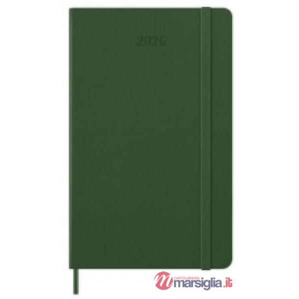 12 months, daily. Large, hard cover, myrtle green
