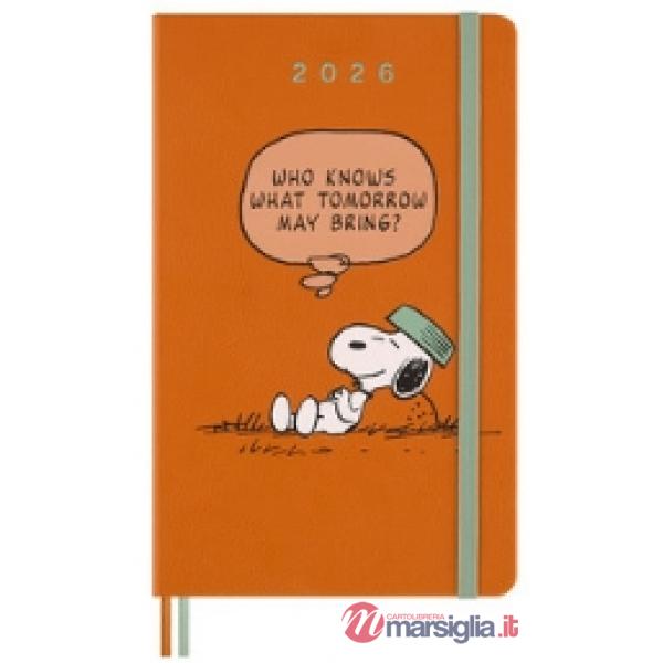 12 months, weekly notebook, Peanuts. Large, Snoopy tomorrow