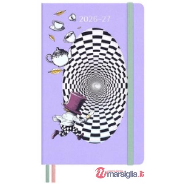18 months «Alice in Wonderland» weekly notebook. Large, hard cover, no box 2027