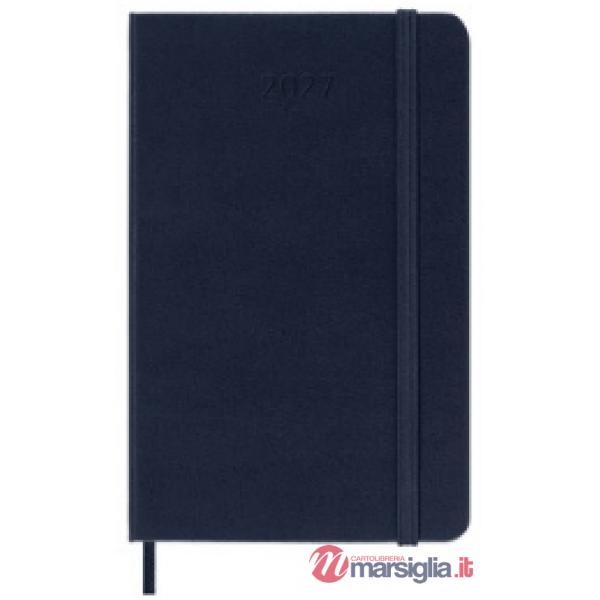 12 month daily. Pocket, sapphire blue, hard cover 2027
