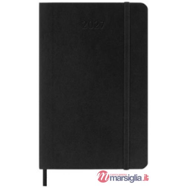 12 month daily. Pocket, black, soft cover 2027