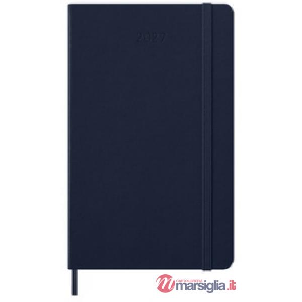 12 month, weekly notebook. Large, sapphire blue, hard cover 2027