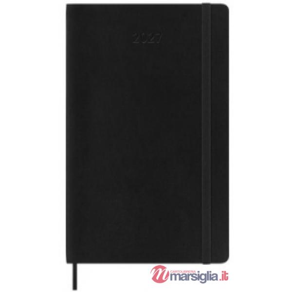 12 month, weekly notebook. Large, black, soft cover 2027