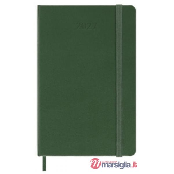 12 month, weekly notebook. Pocket, myrtle green, hard cover 2027