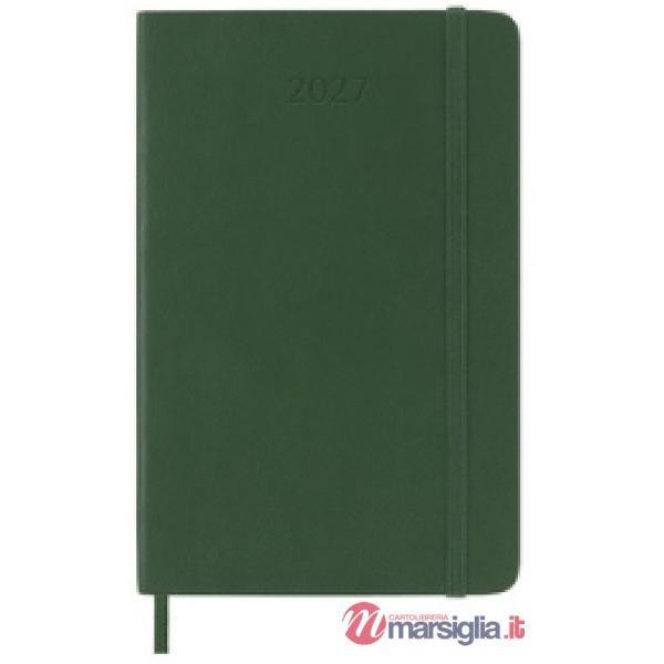 12 month, weekly notebook. Pocket, myrtle green, soft cover 2027
