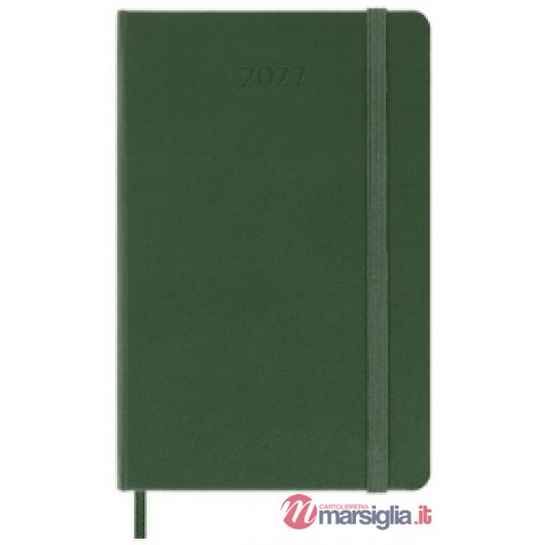 12 month, daily notebook. Pocket, myrtle green, hard cover 2027