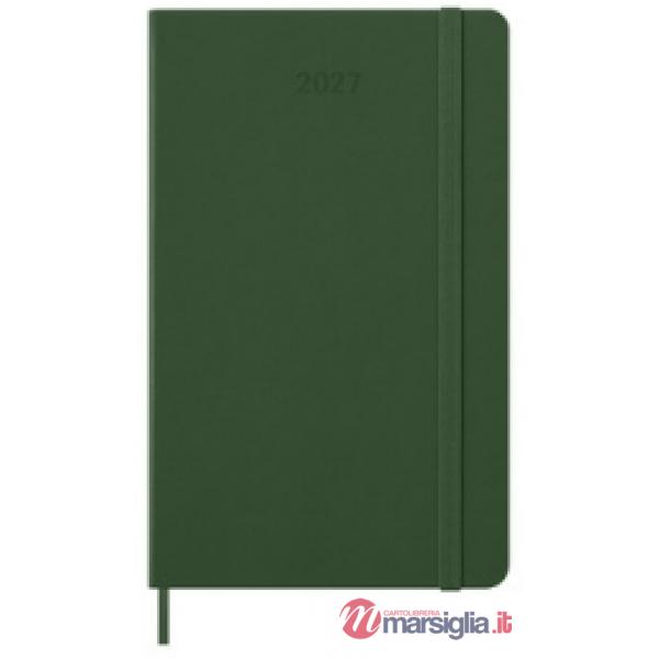 12 month, daily notebook. Large, myrtle green, hard cover 2027