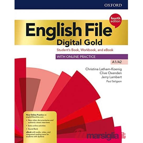 ENGL FILE 4E DIG GOLD A1/A2: SB/WB W/KEY + EBK + VCHK + SRC