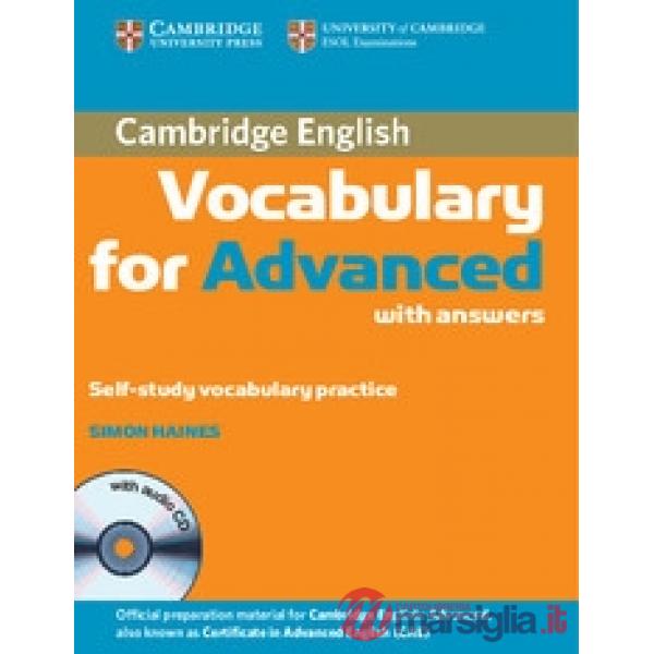 CAMBRIDGE VOCABULARY FOR ADVANCED W/A + CDAUDIO