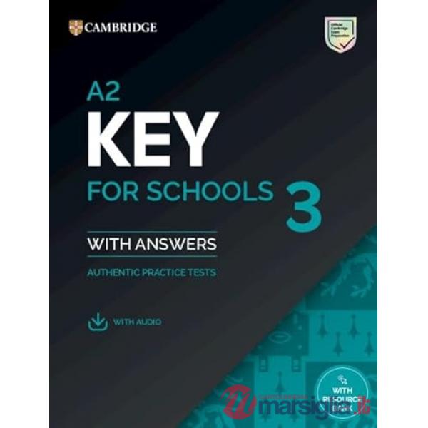 A2 KEY FOR SCHOOLS 3 SB W/A + AUDIO + RESOURCE BANK