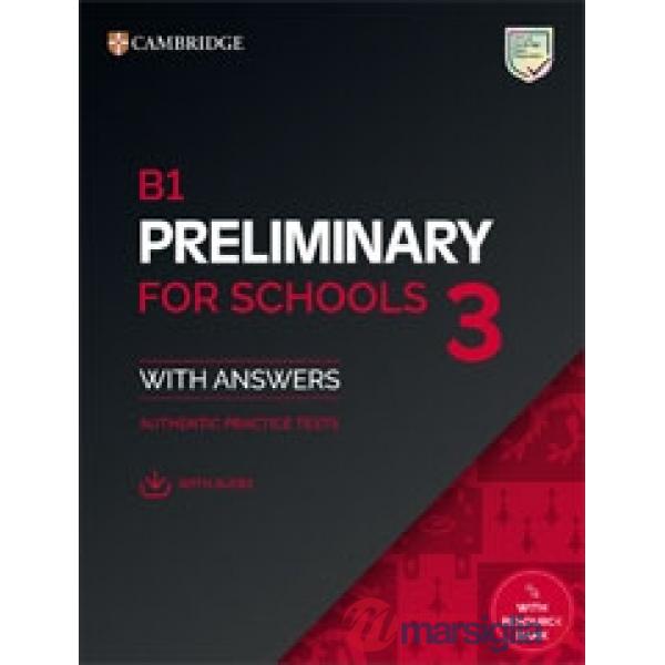 B1 PRELIMINARY FOR SCHOOLS 3 SB W/A + AUDIO + RESOURCE BANK