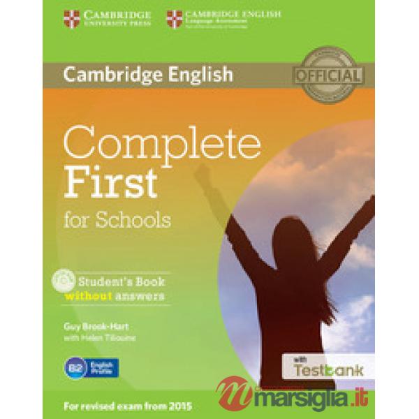 COMPLETE FIRST FOR SCHOOL SB WO/A + CDROM + TESTBA