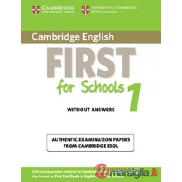 CAMBRIDGE FIRST FOR SCHOOLS 1 SB WO/A