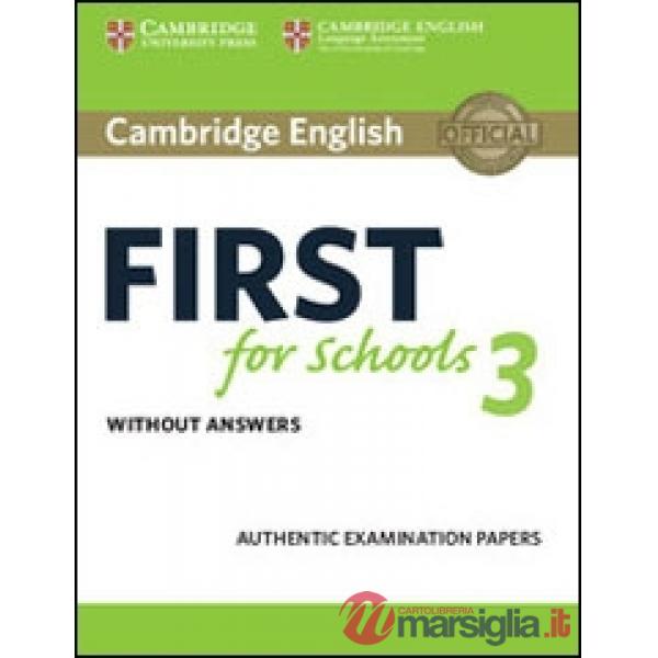 CAMB FIRST 3 FOR SCHOOLS SB WO/A