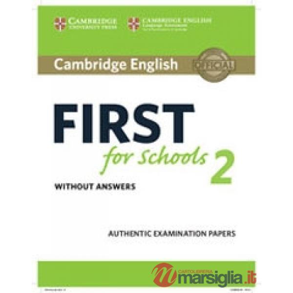 FIRST FOR SCHOOLS STUDENT'S BOOK