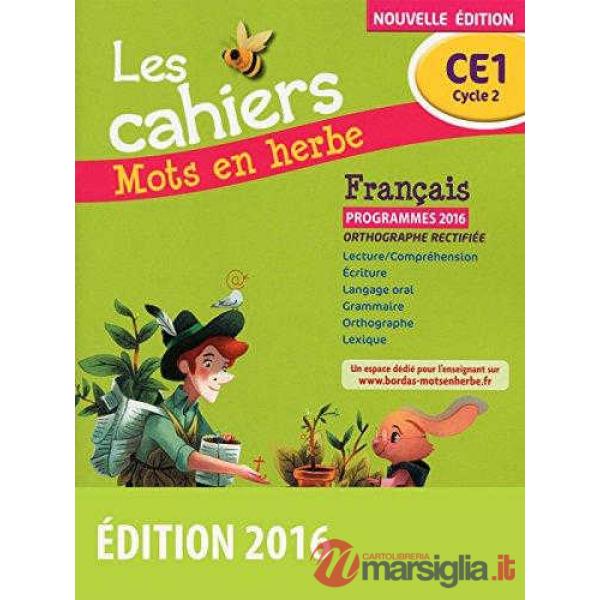LES CAHIERS MOTS EN HERBE CE1 CYCLE 2
