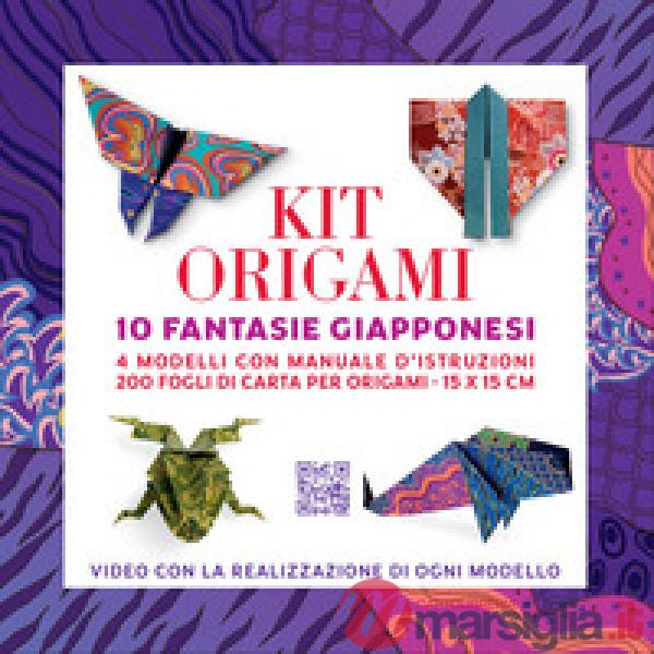 Kit origami. 10 fantasie giapponesi. Strappa e piega XXL. Nuova ediz. Con QR per tutorial per realizzare 4 modelli tradizionali.