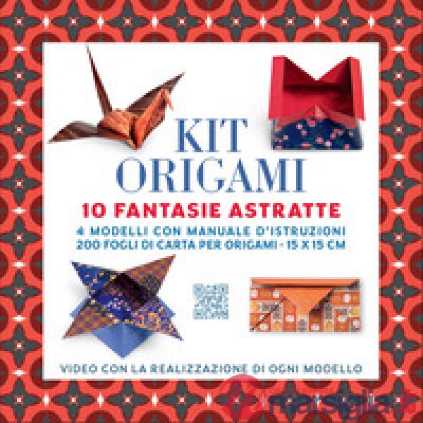 Kit origami. 10 fantasie astratte. Strappa e piega XXL. Ediz. a colori. Con QR per tutorial per realizzare 4 modelli. Con 200 fo