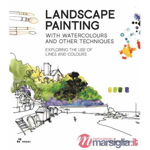 Landscape painting. With watercolours and other techniques. Exploring the use of lines and colours