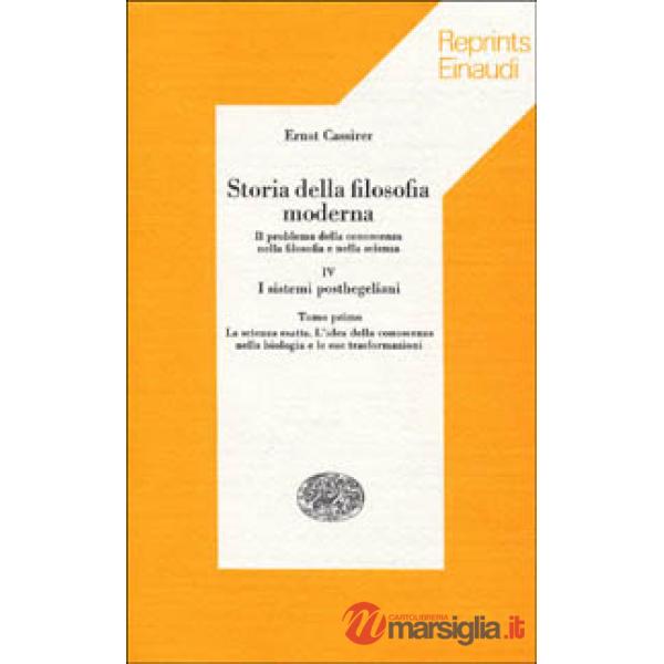 Storia della filosofia moderna. Il problema della conoscenza nella filosofia e n