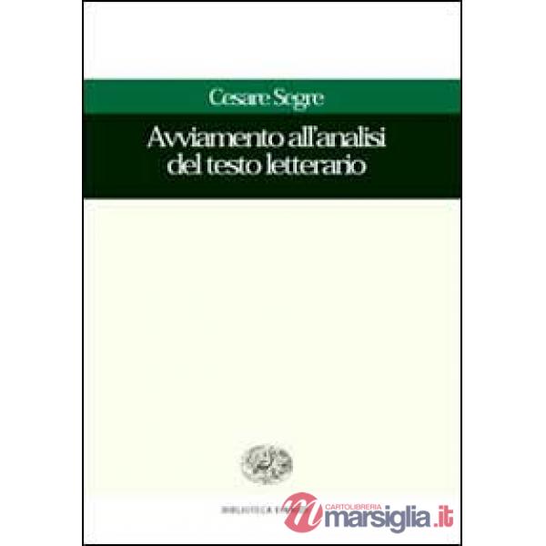 Avviamento all'analisi del testo letterario