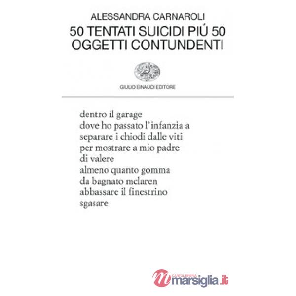 50 tentati suicidi più 50 oggetti contundenti
