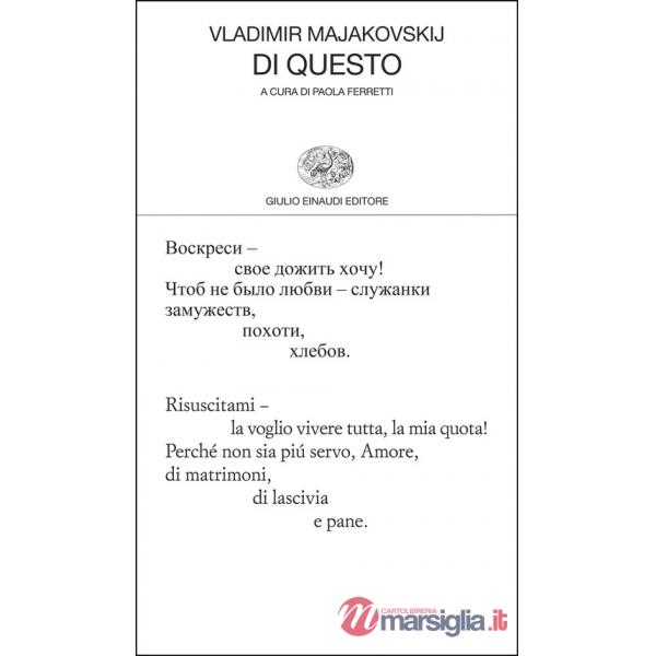 Di questo. Testo originale a fronte