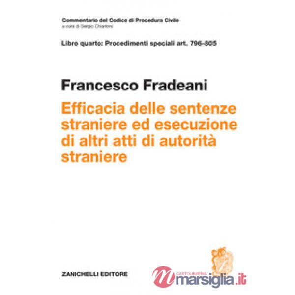 ART. 796 - 805. EFFICACIA DELLE SENTENZE STRANIERE